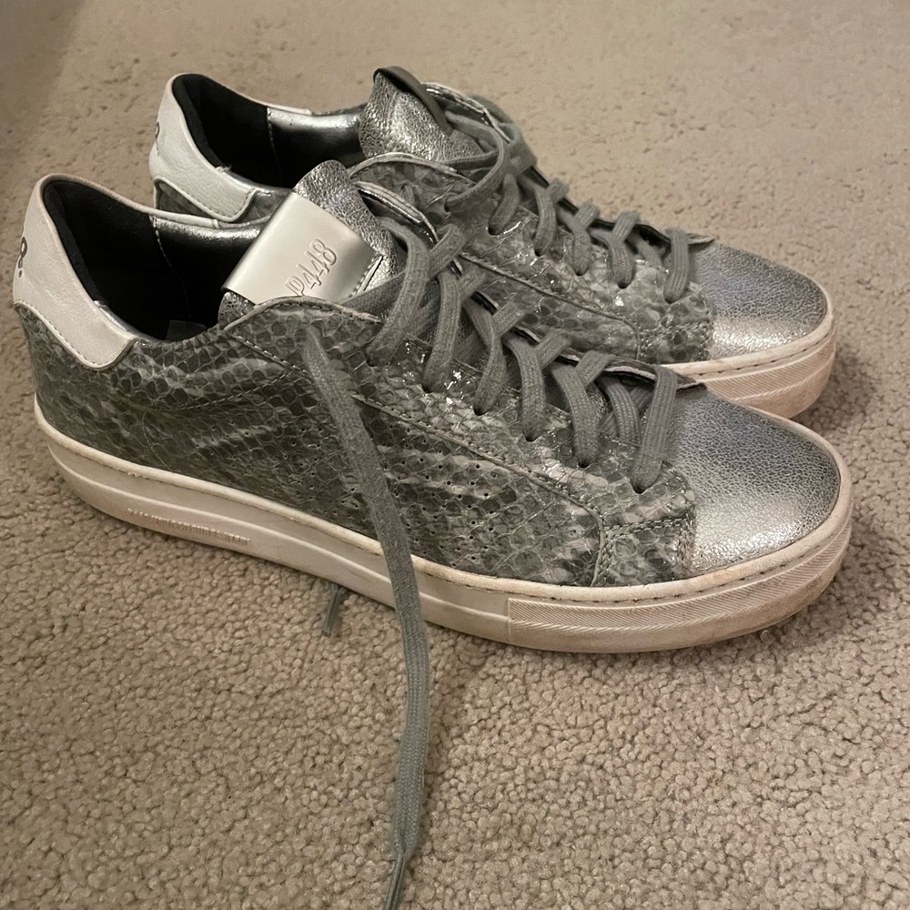 P448 platform leather sneakers